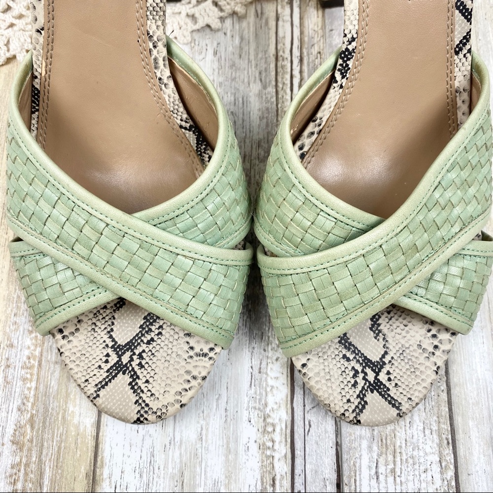 Banana Republic | Mint Green & Snake Print Sandal - Picture 4 of 8